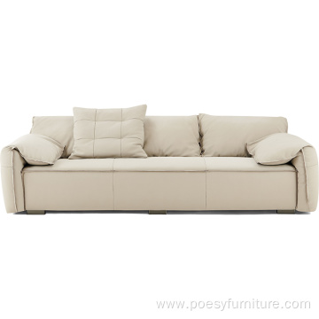 full leather sofa living room Italian modern style